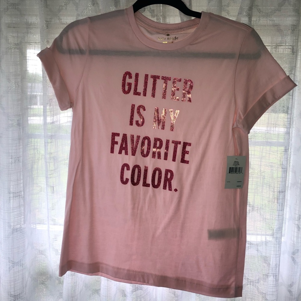 Kate Spade Glitter Is My Favorite Color Shirt NWT